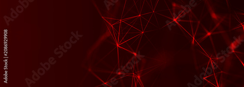 Obraz na płótnie Abstract digital dots and connection lines
