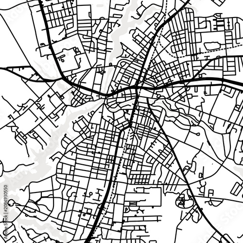Bild auf Leinwand Symbol Map of the City Salisbury (Maryland, USA) showing the city center with a