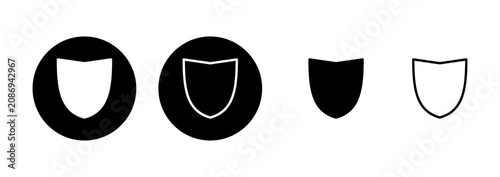 Photos Shield icon logo design