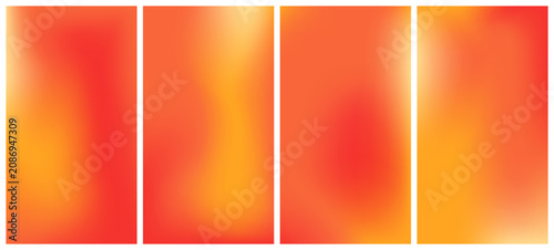 Obraz na plátně Warm sunset gradient background set