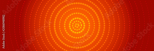 Foto Red dot concentric circle background