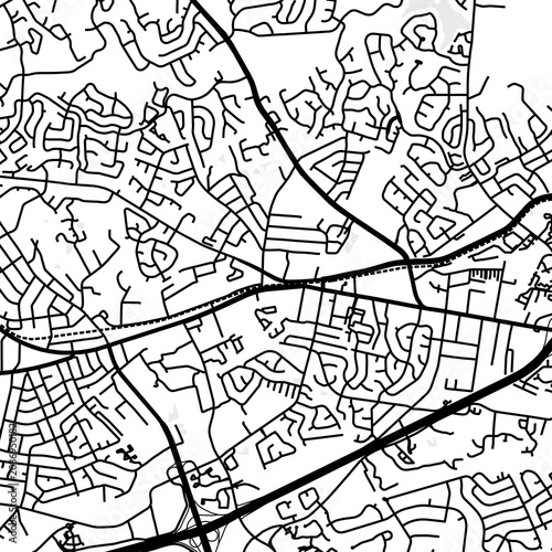 Картината върху платно Symbol Map of the City Martinez (Georgia, USA) showing the city center with a si
