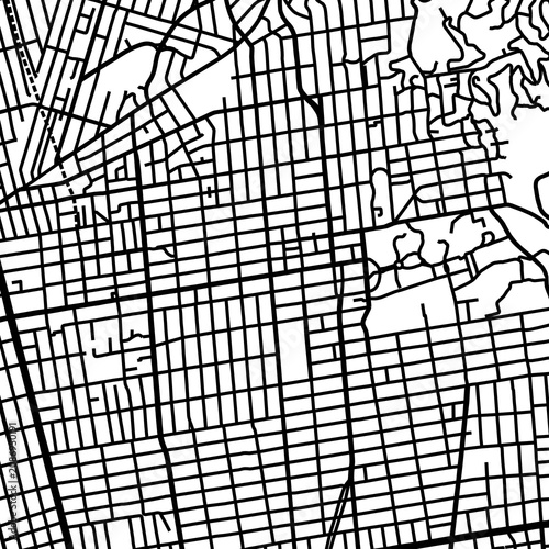 Tableau sur toile Symbol Map of the City Berkeley (California, USA) showing the city center with a