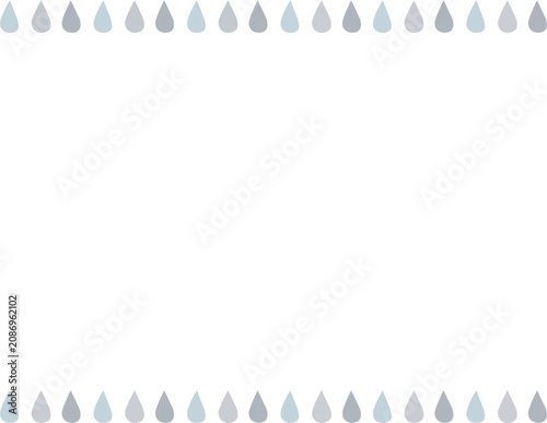 Frame with rain drops. Gray color. Vector Illustration. 
