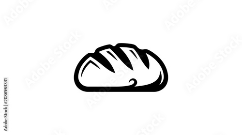 Tableau sur toile Simple Line Art Icon of a Loaf of Bread