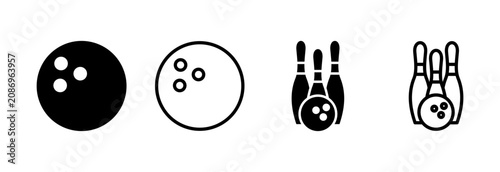 Quadro su tela Bowling icon symbol for apps and websites