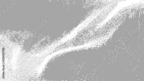 Canvastavla abstract white frost pattern on gray background with branching texture