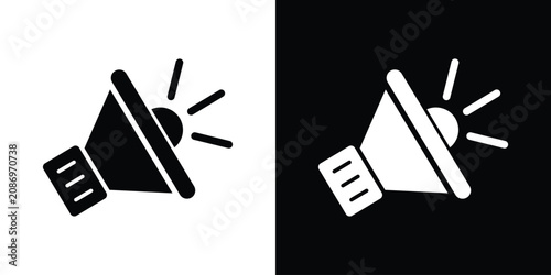 Obraz na płótnie Sound wave speaker icon set