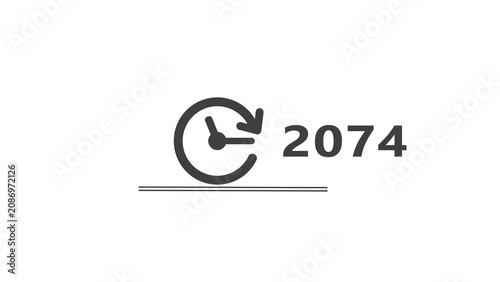 Circle arrow clock timer illustration. Counting number clock illustration.