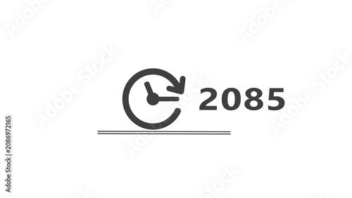 Circle arrow clock timer illustration. Counting number clock illustration.