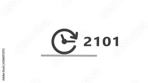 Circle arrow clock timer illustration. Counting number clock illustration.