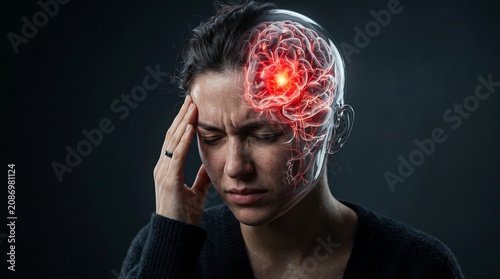 Woman Suffering from Headache