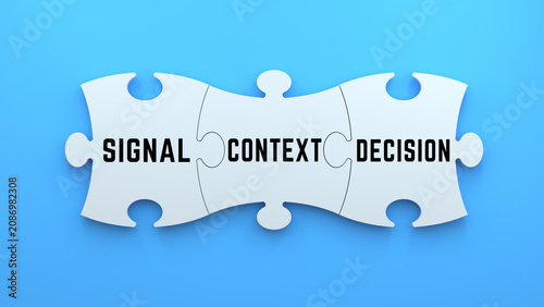 Signal Context Decision Business Puzzle Connection Concept