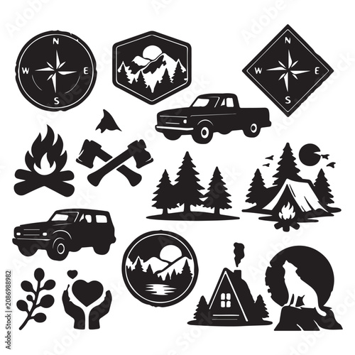 halloween icons set