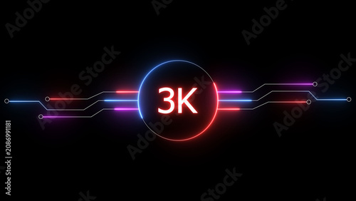 Konstfotografi Neon social media followers or subscribers