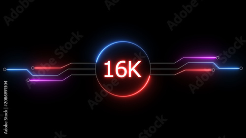 Fotografi Neon social media followers or subscribers