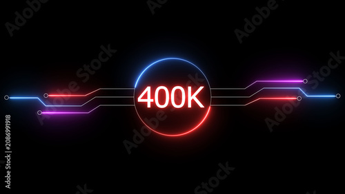 Fotografija Neon social media followers or subscribers