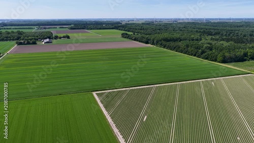 Aerial of a possible location for a barracks in Zeewolde, Flevoland. The site is mentioned as a possible location for a new Defence barracks for the Dutch Armed Forces.