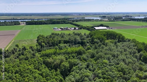 Aerial of a possible location for a barracks in Zeewolde, Flevoland. The site is mentioned as a possible location for a new Defence barracks for the Dutch Armed Forces.