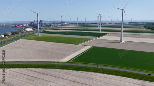 Aerial of the Oostpolder near Eemshaven, Groningen
