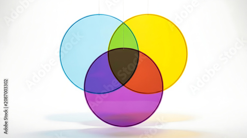 Three colorful overlapping circles in gradient