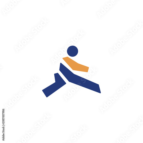 Runner sport fitness logo symbol