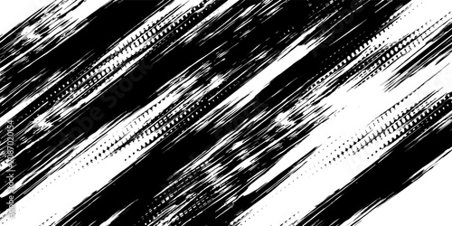 Canvastavla Dots halftone white and blue color pattern gradient grunge texture background