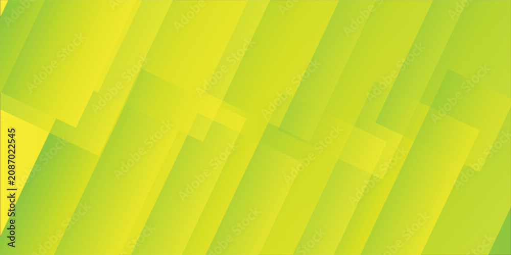 Naklejka premium Abstract Green and Yellow Geometric Background with Modern Transparent Layers