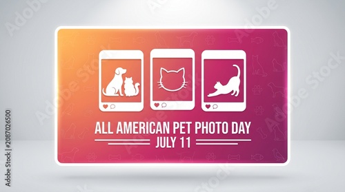 All american pet photo day mobile mockups with pets