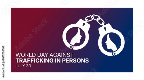 Handcuffs symbolizing world day against trafficking in persons