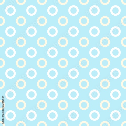 Pastel Blue Circle Pattern Background with White Rings