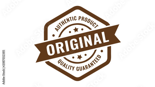 Authentic product original quality guaranteed hexagon stamp badge.
