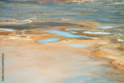 Photos Yellowstone National Park Norris Basin steaming hot spring.