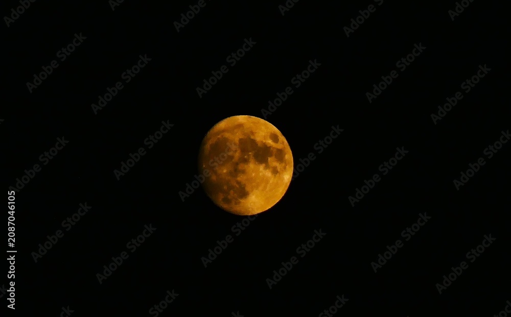 Fototapeta premium Moon on dark sky background with bright light surface, astronomy background , solar, lunar moon phase