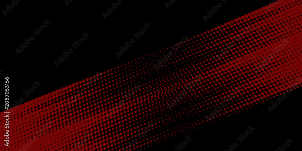 Fototapeta premium Halftone dots red and blue color pattern gradient grunge texture background. Dot pop art comic sport style vector illustration. modern background
