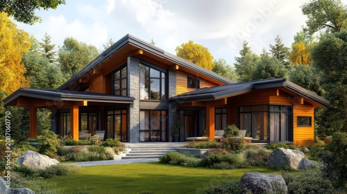 Modern House Design Plans Under Construction with Detailed Renderings