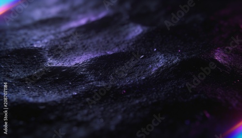 Abstract minimalist dark holographic background with subtle metallic textures and iridescent sheen