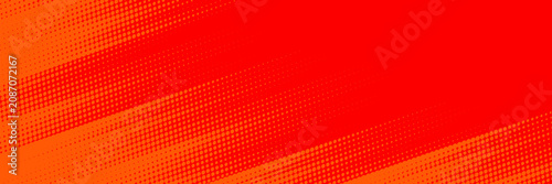 Abstract Sports Background with Orange and Red Gradient Brushstrokes and Halftone Effect