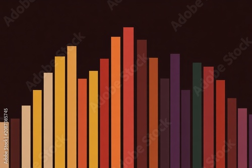 Colorful vertical bars in gradient hues. Vibrant abstract stripes with smooth color transitions. Modern design element for branding and media.