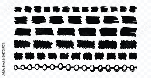 Photos Hand-drawn artistic rectangular shapes and circular border pattern for layouts w