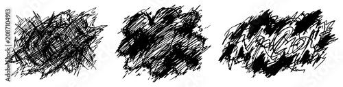 Photos Messy pencil sketch blots with hatching texture in expressive hand drawn style