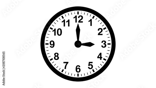 Simple analog clock showing time twenty minutes past eleven