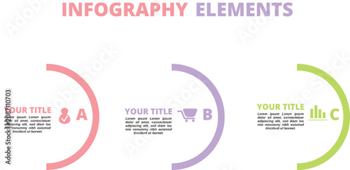 Infographic chart template modern style