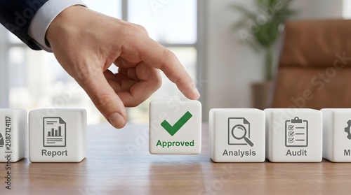 Hand selects approved cube in business process workflow