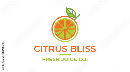 Citrus Bliss Fresh Juice Company Logo Design.