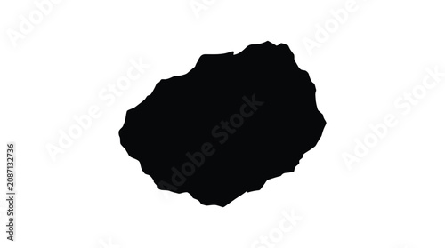 Photos Rough rock formation silhouette against a white background a dark outline shape