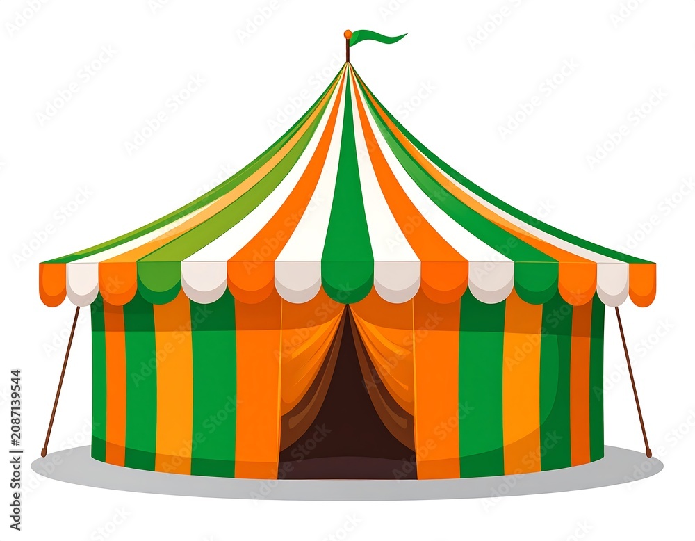 Fototapeta premium Striped Circus Tent.