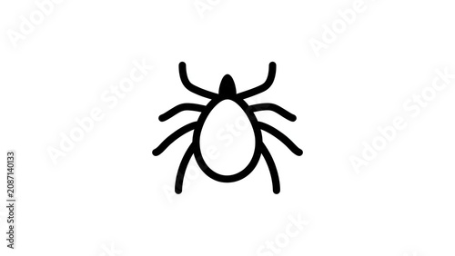 Obraz na płótnie Black tick icon on white background.