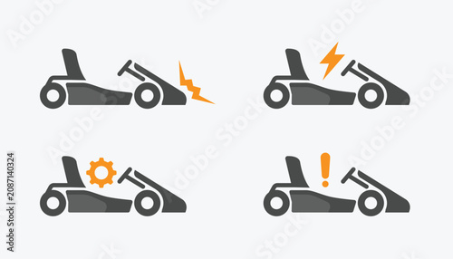 Go-kart symbol illustrations