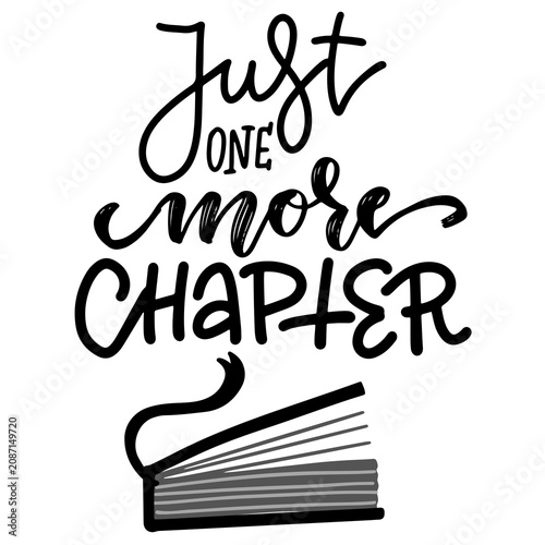 Tableau sur toile Just one more chapter book and coffee illustration